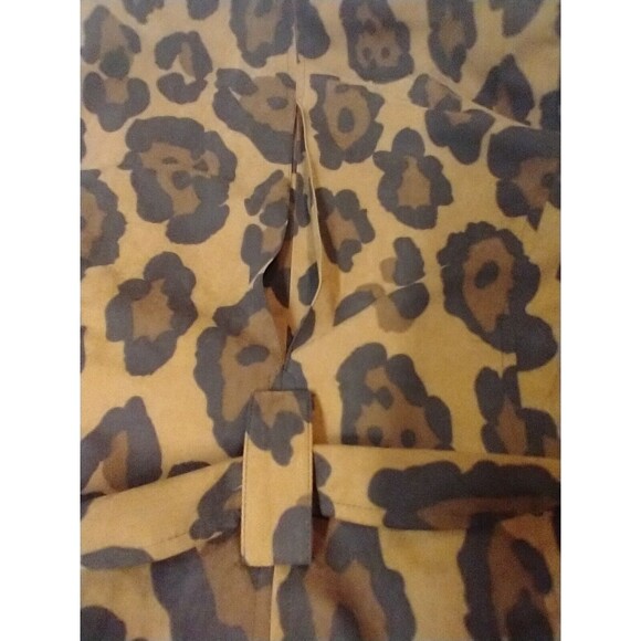INC International Concepts Leopard Print Trench Coat With Belt Medium - Picture 8 of 10